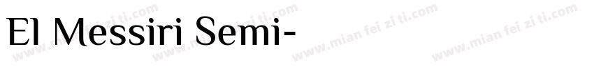 El Messiri Semi字体转换